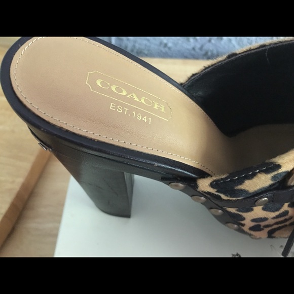 Brand new in box coach cheetah clogs - Picture 3 of 6